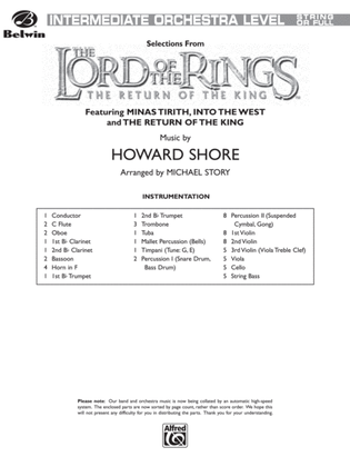 Book cover for The Lord of the Rings: The Return of the King, Selections from: Score