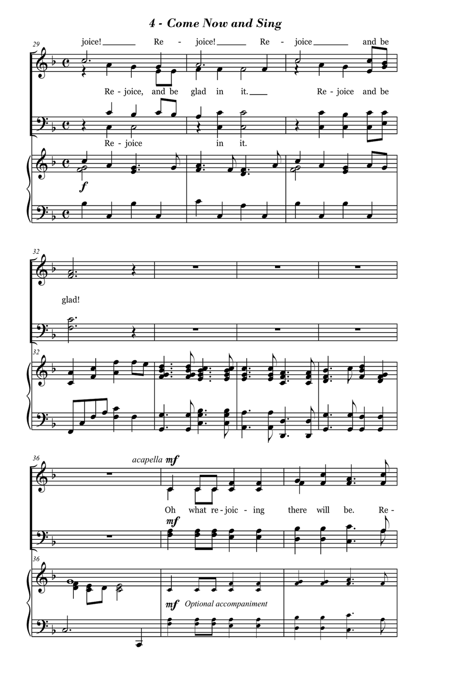 Come Now and Sing 4-Part scores gallery preview page 4