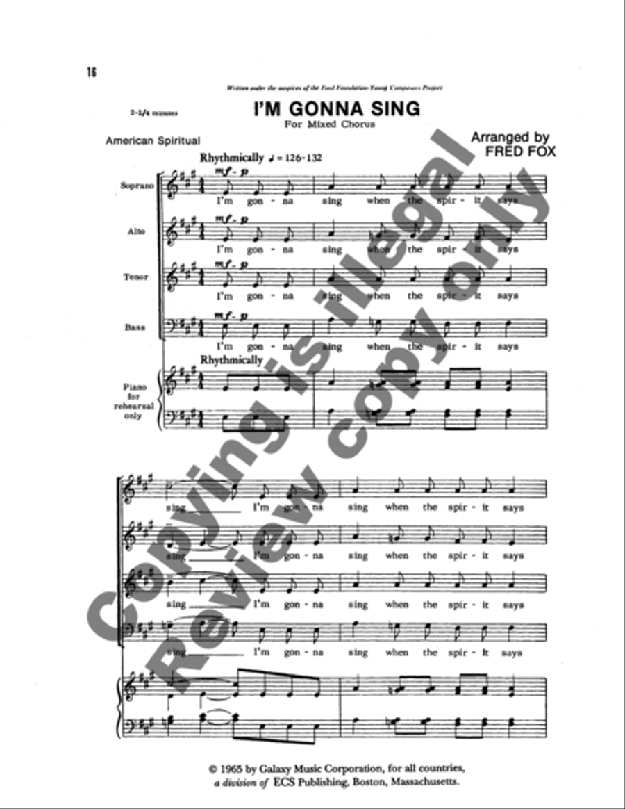 A Heritage of Spirituals A Heritage of Spirituals 4-Part scores gallery preview page 12