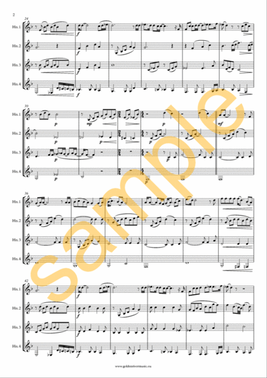 Bohemian Rhapsody - horn quartet French Horn Quartet scores gallery preview page 3