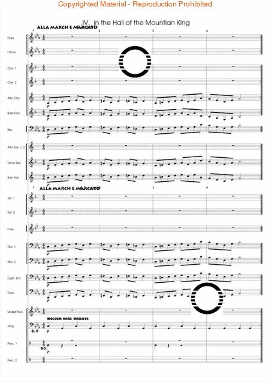 Peer Gynt Suite No. 1 Concert Band scores gallery preview page 22