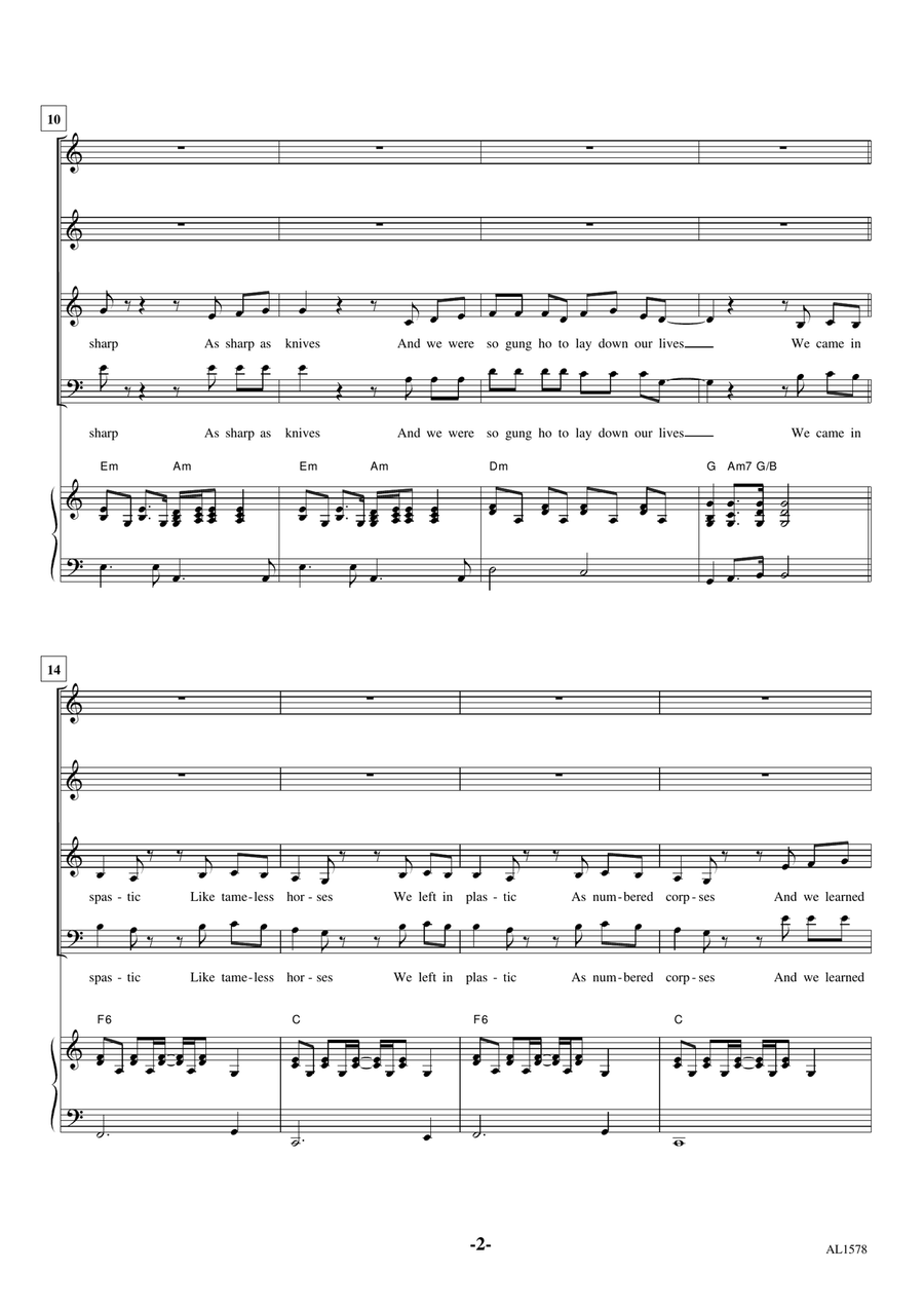 Goodnight Saigon Goodnight Saigon Choir scores gallery preview page 2