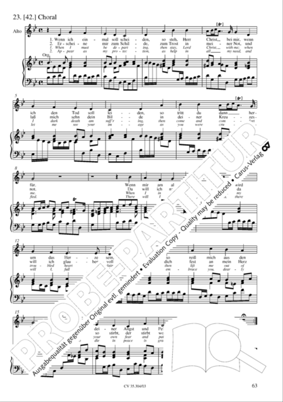 St. Mark Passion (Markus-Passion) 4-Part scores gallery preview page 64