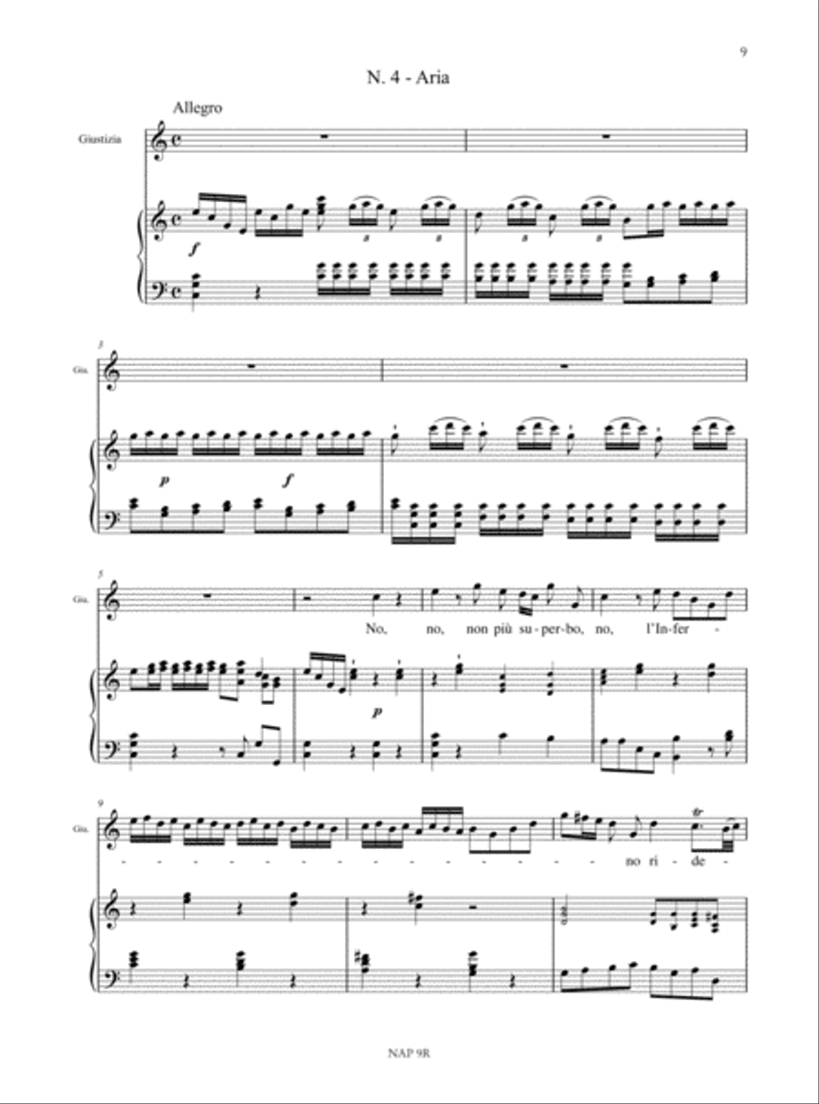 Il Trionfo della Divina Giustizia ne’ tormenti e morte di Gesù Cristo. Oratorio in two parts (Napoli 1716). Critical Edition 2-Part scores gallery preview page 4