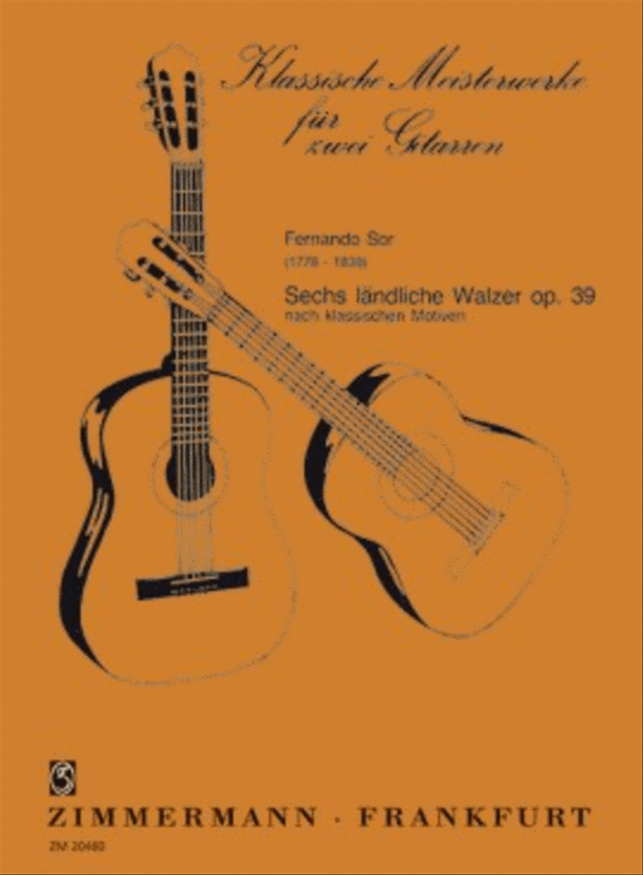 Six Country Waltzes on Classical Motifs Op. 39 Set of Parts scores gallery preview page 1
