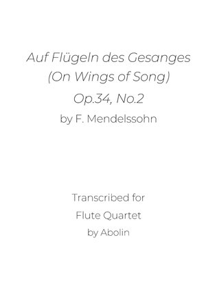 Book cover for Mendelssohn: On Wings of Song, Op.34, No.2 - Flute Quartet