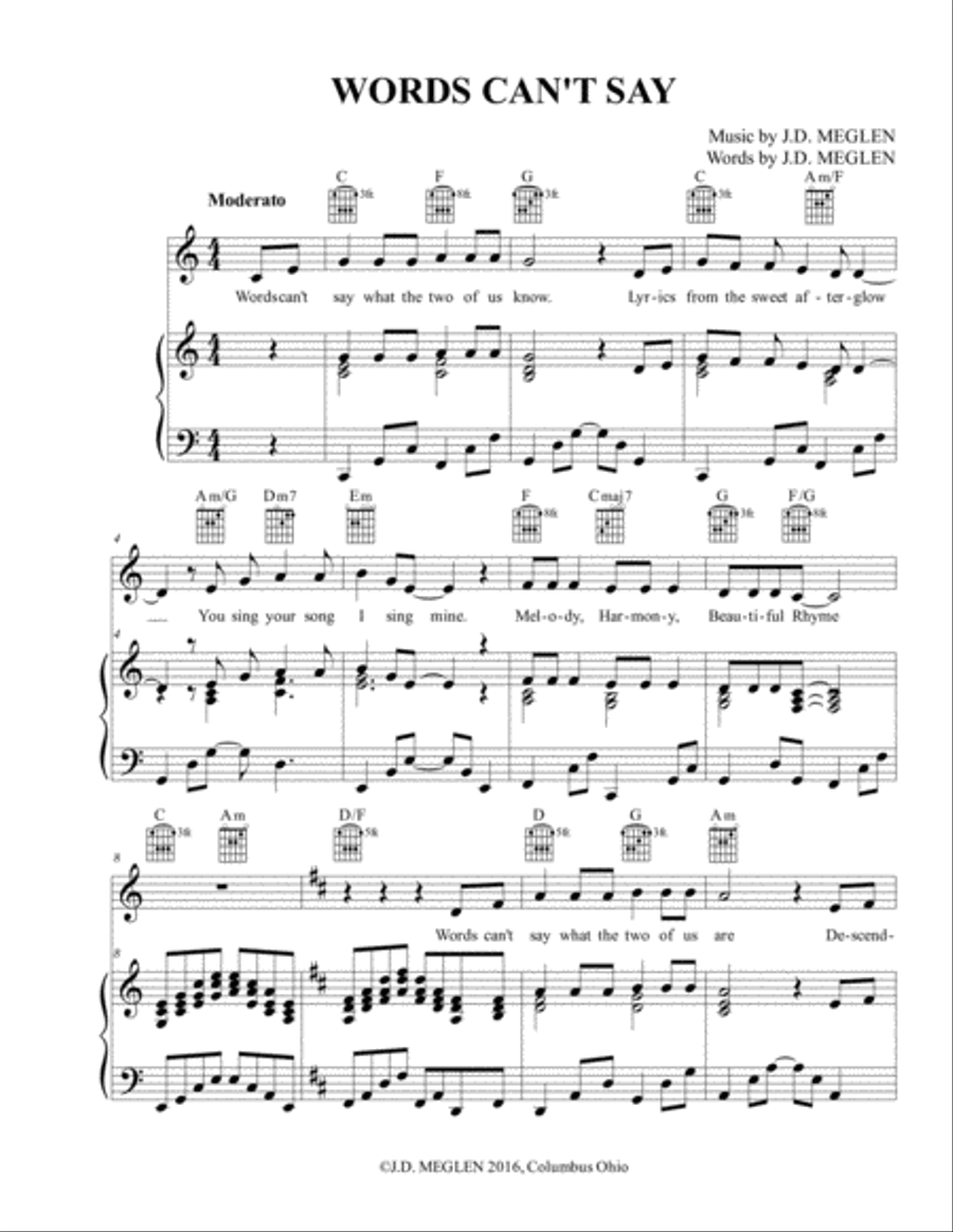 WORDS CANT SAY Voice scores gallery preview page 1