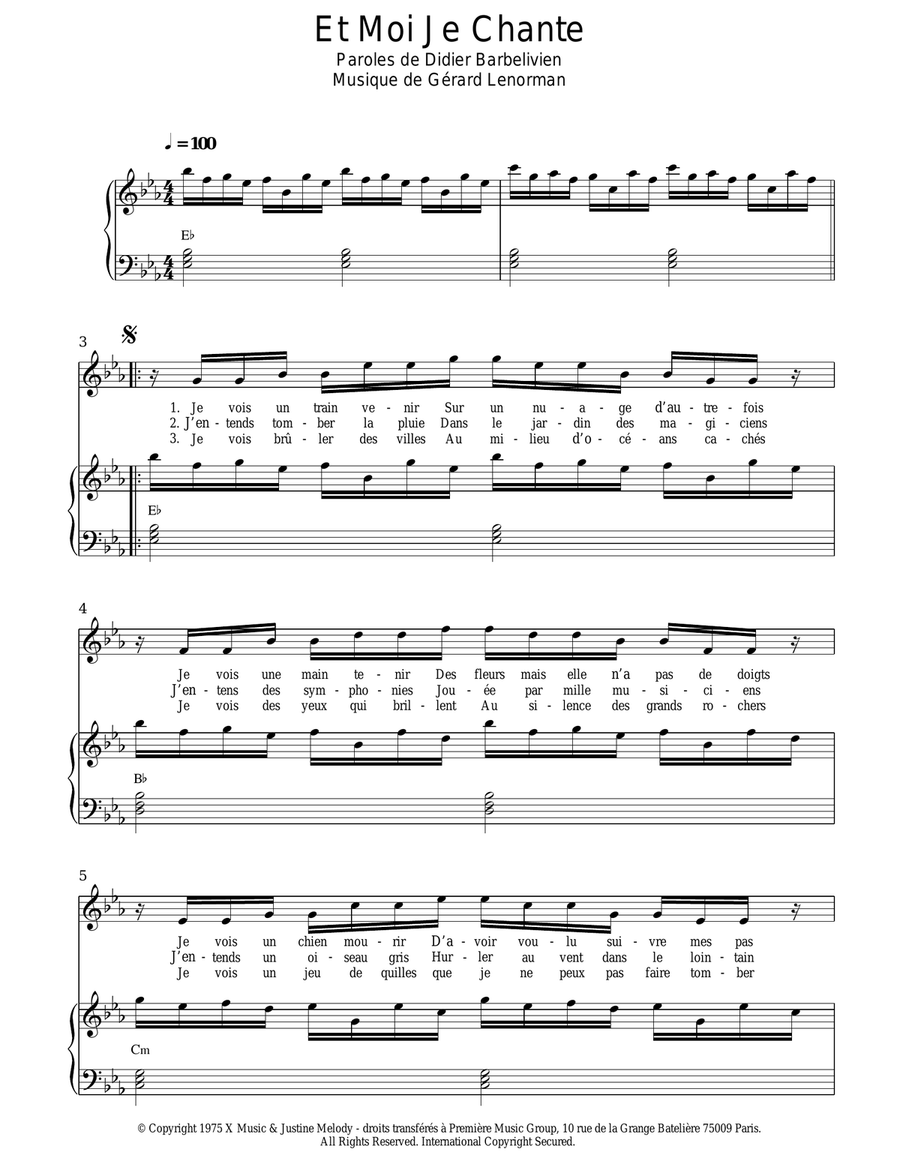 Et Moi Je Chante