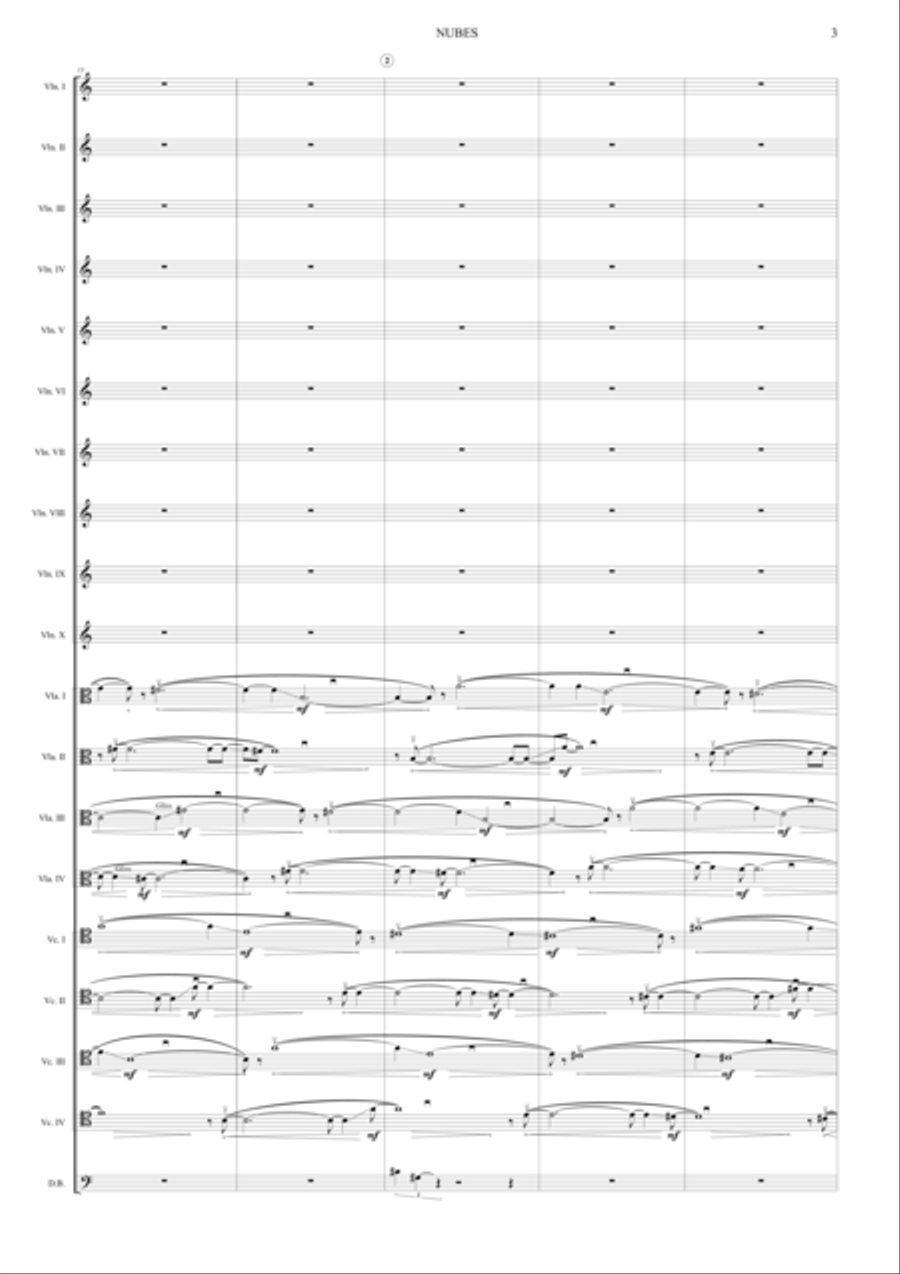 Salvatore Passantino: NUBES (ES-21-055) - Score Only String Orchestra scores gallery preview page 5