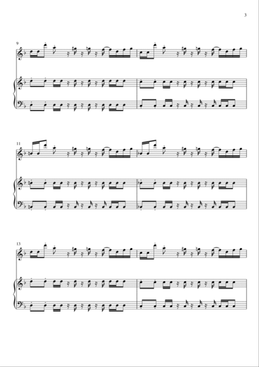 MEGALOVANIA (from Undertale) Small Ensemble scores gallery preview page 3