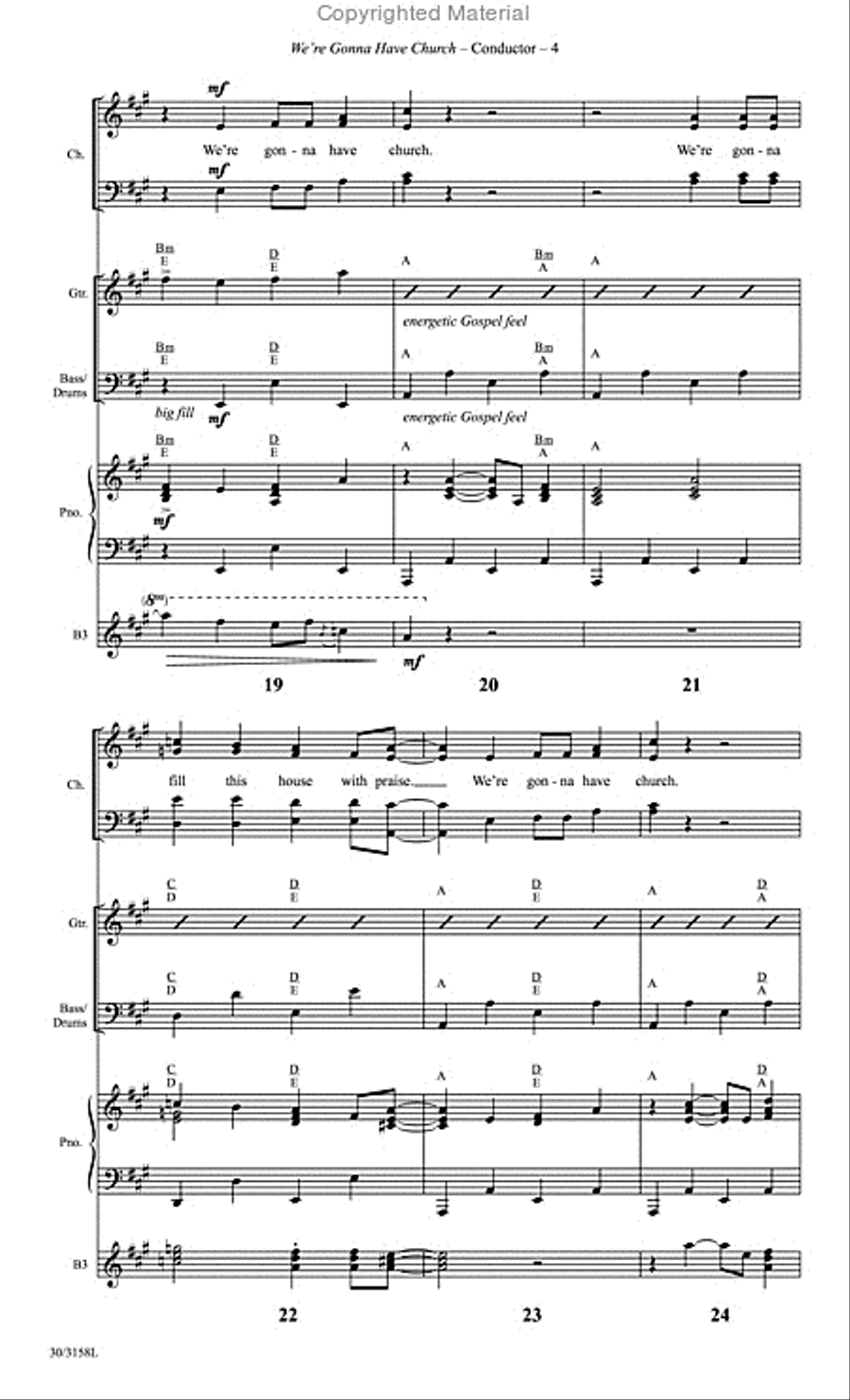 We're Gonna Have Church - Rhythm Score and Parts Choir scores gallery preview page 5