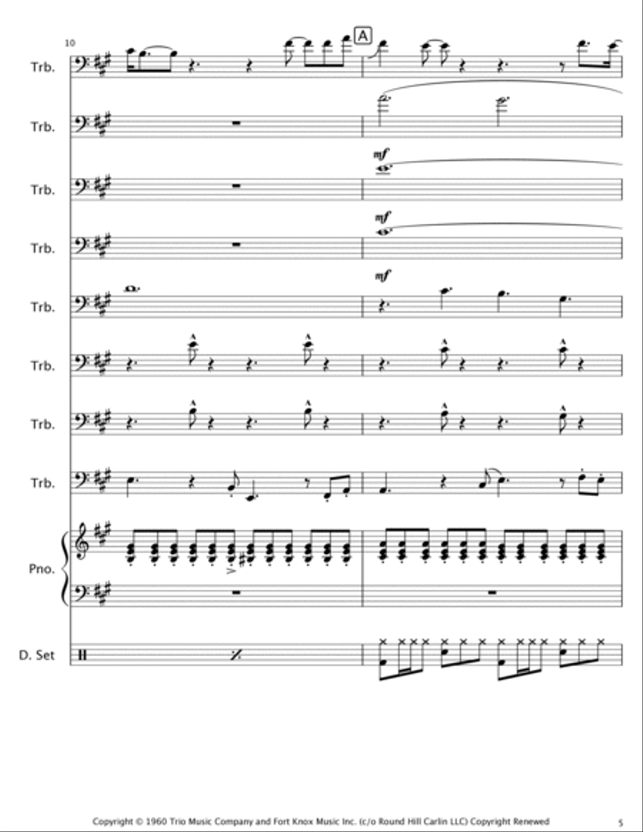 Please Come Home For Christmas - Score Only Large Ensemble scores gallery preview page 5