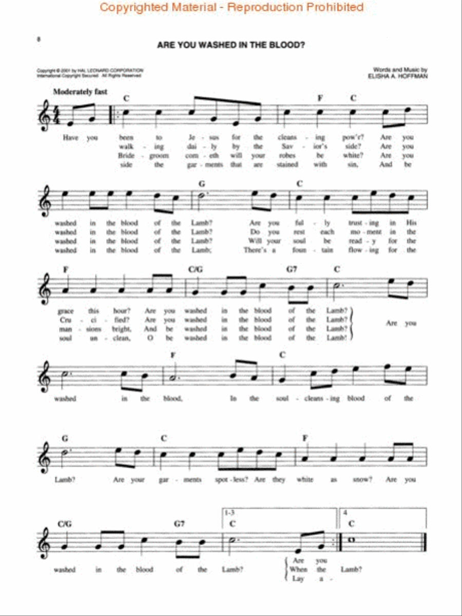 Give Me That) Old-Time Religion (Lead sheet with lyrics ) Sheet music for Piano (Solo) Easy