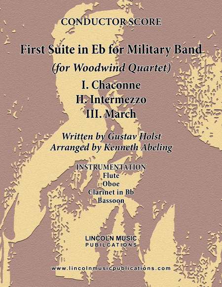 Holst - First Suite for Military Band in Eb (for Woodwind Quartet) image number null