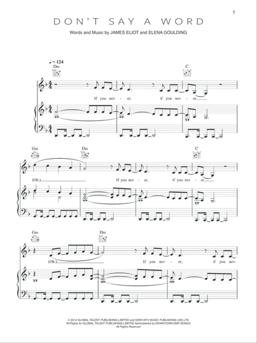 Ellie Goulding -- Halcyon Days Piano, Vocal, Guitar scores gallery preview page 4