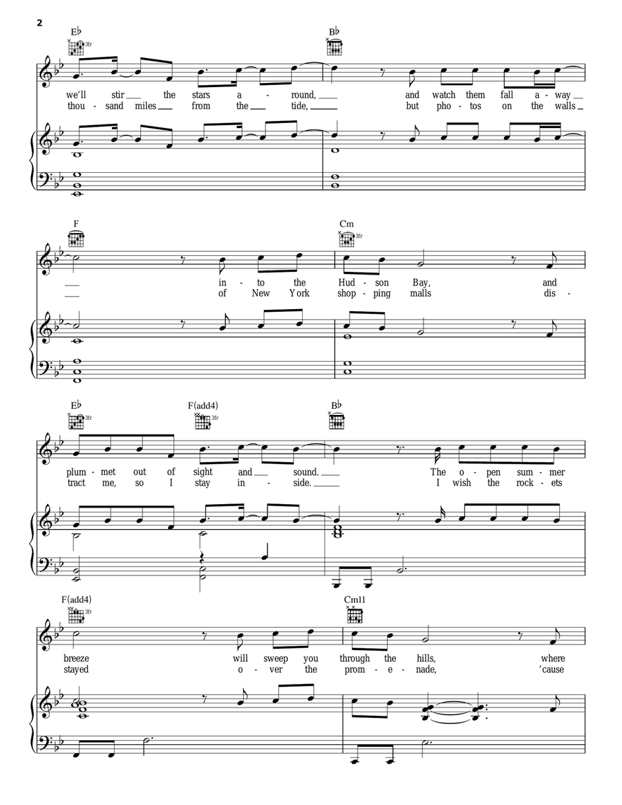 On The Wing On The Wing Piano, Vocal, Guitar scores gallery preview page 2