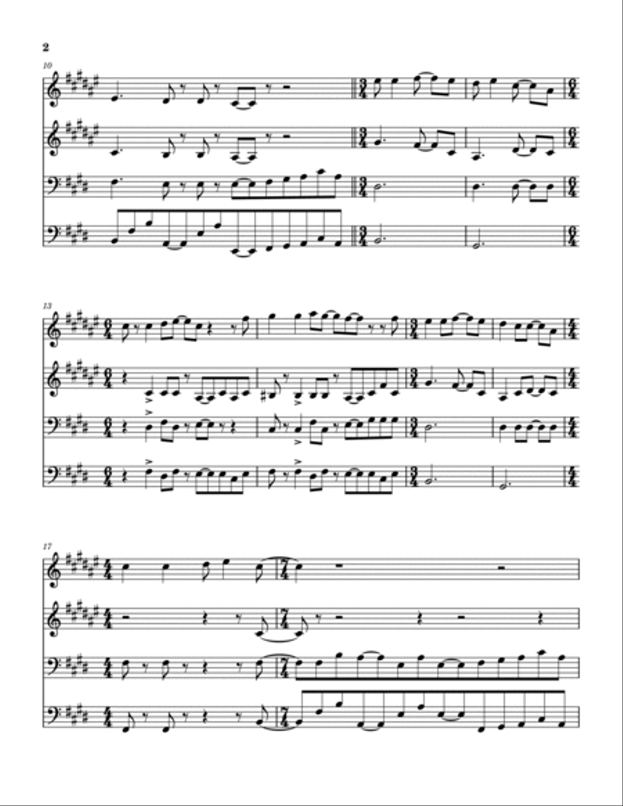 Limelight Brass Quartet scores gallery preview page 3
