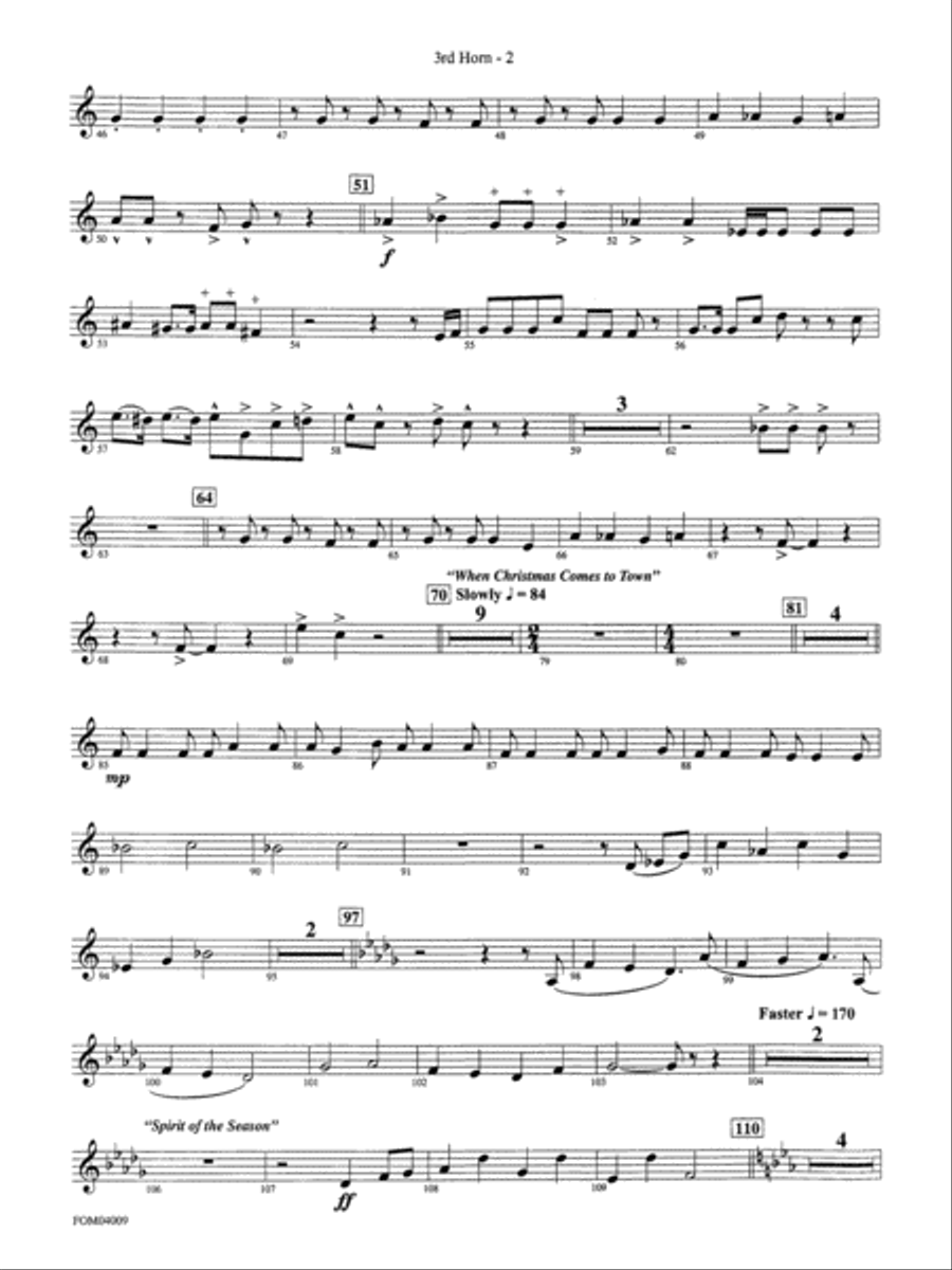 The Polar Express, Concert Suite from: 3rd F Horn Full Orchestra scores gallery preview page 2