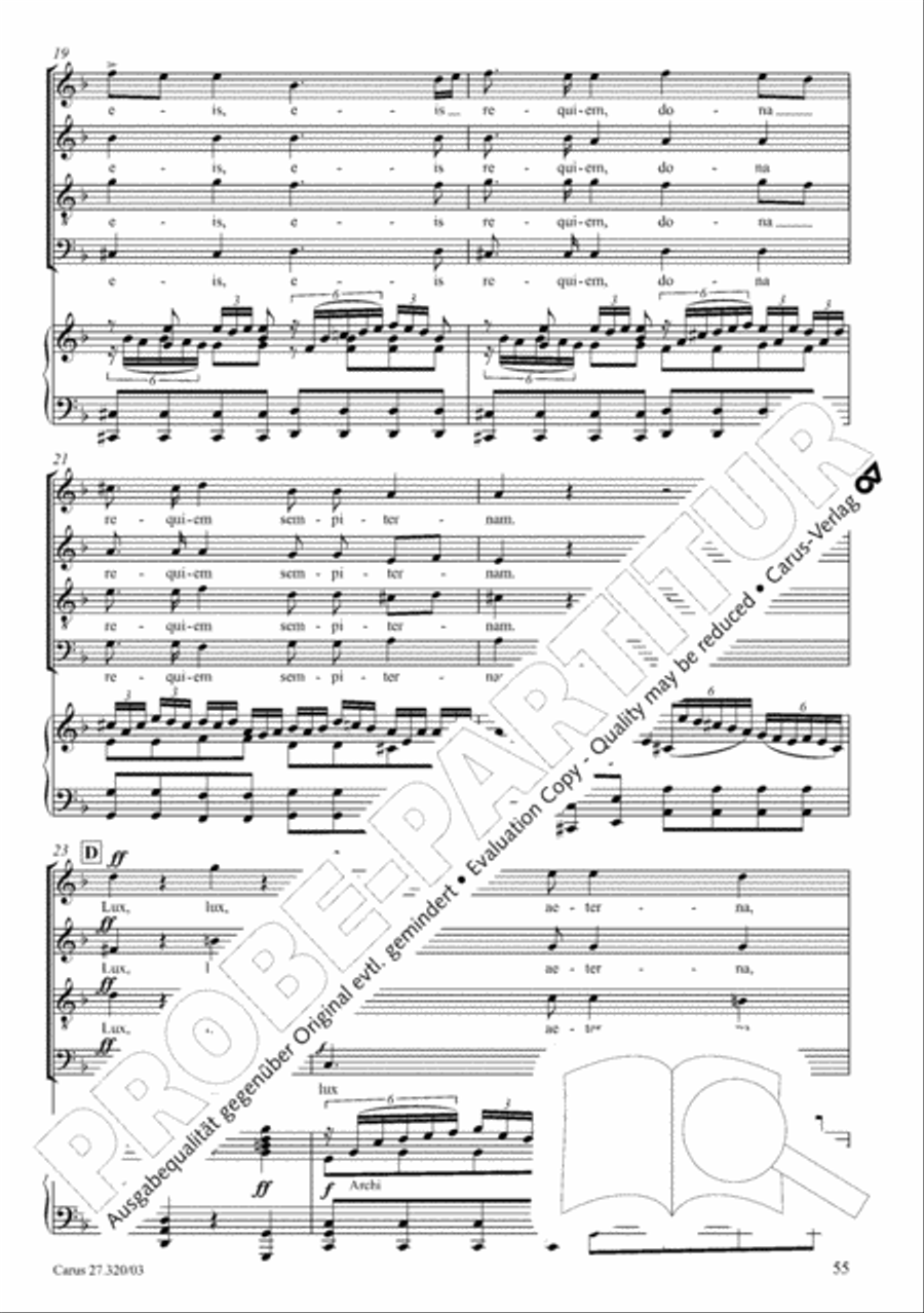 Requiem in D minor 4-Part scores gallery preview page 56