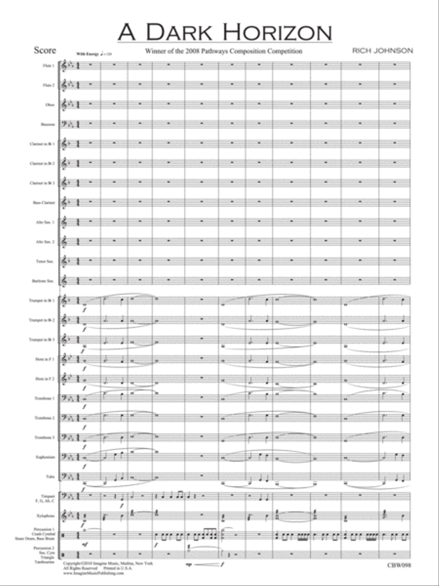 A Dark Horizon A Dark Horizon Concert Band scores gallery preview page 1