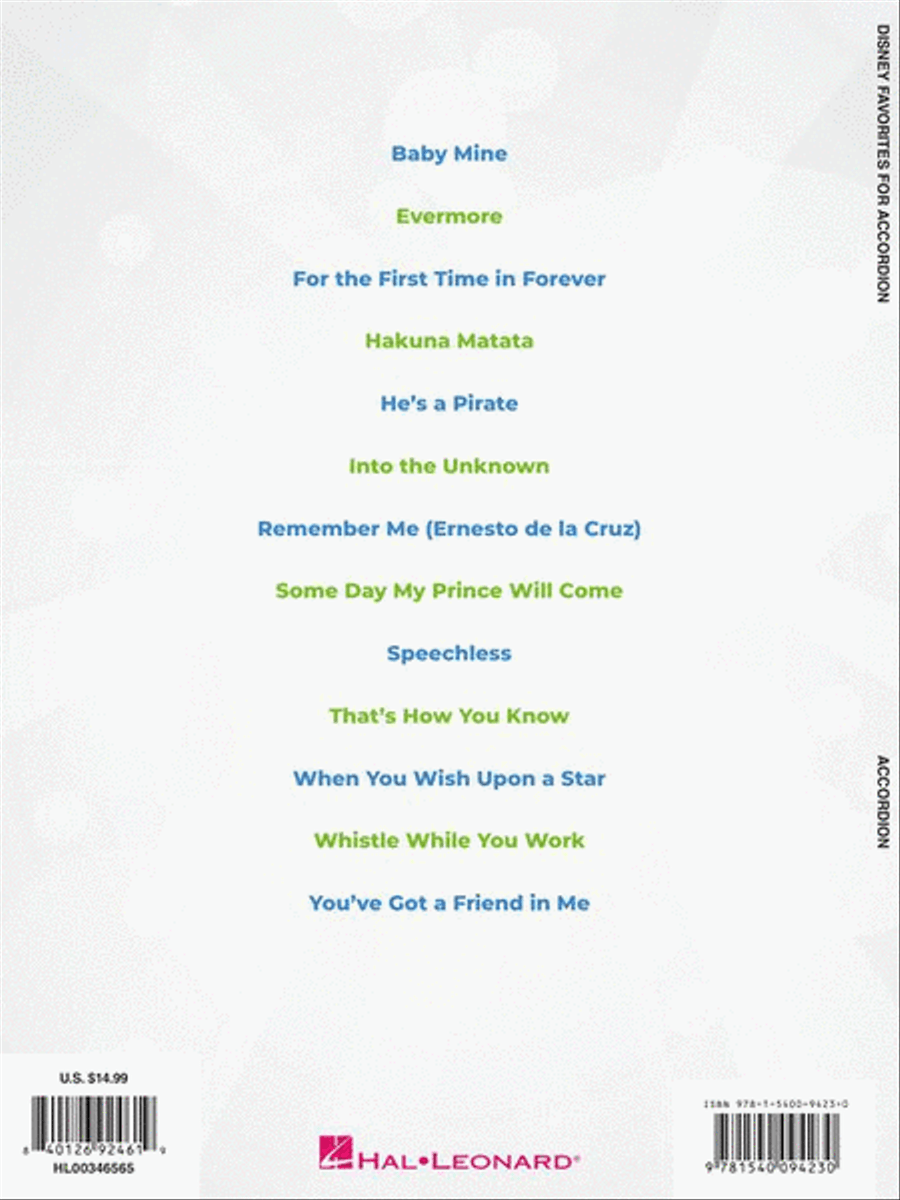 Disney Favorites for Accordion Accordion scores gallery preview page 8