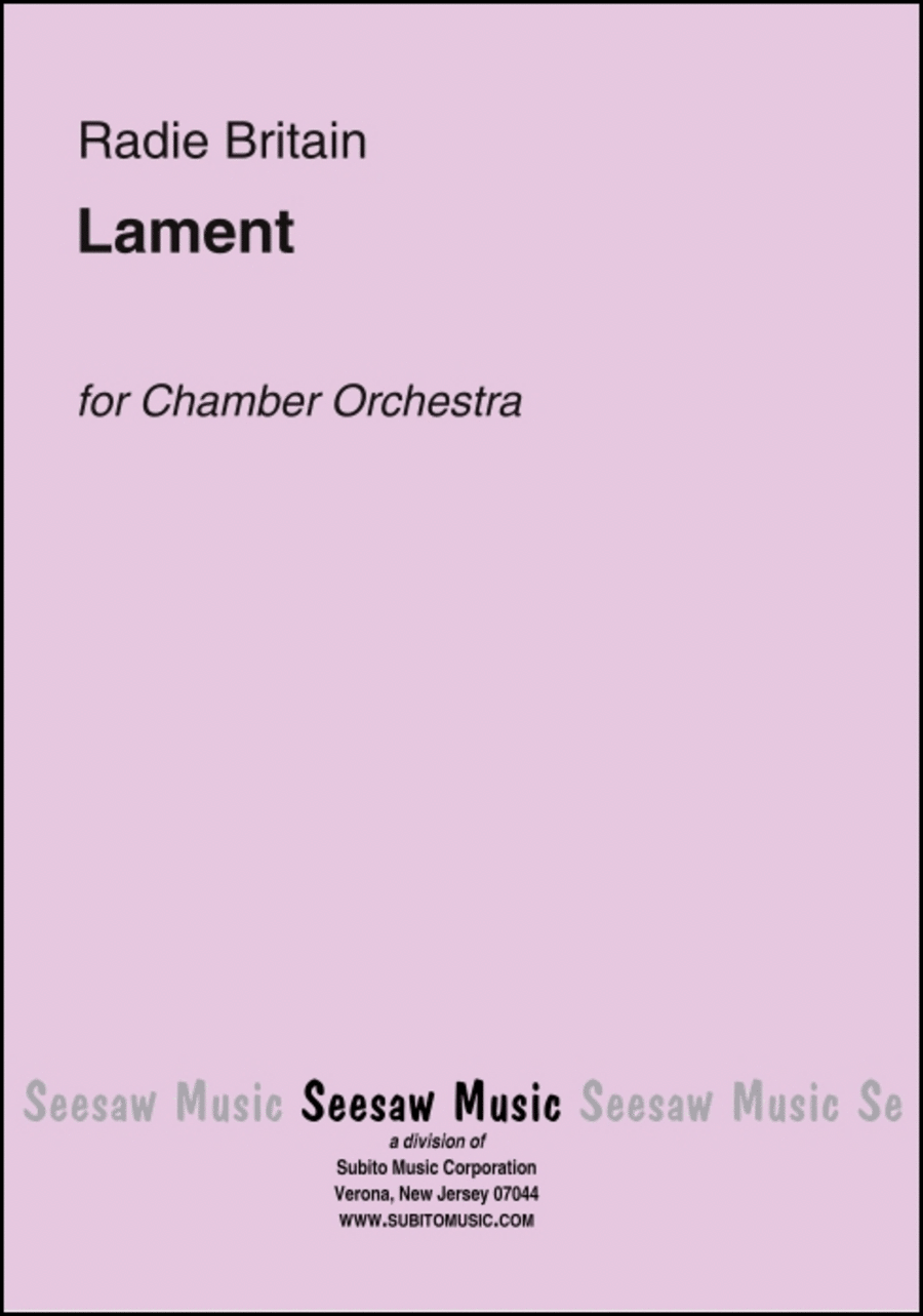 Lament Chamber Orchestra scores gallery preview page 1