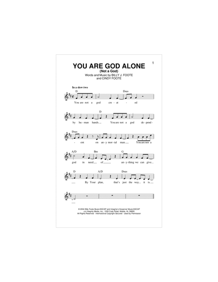 You Are God Alone (Not A God)