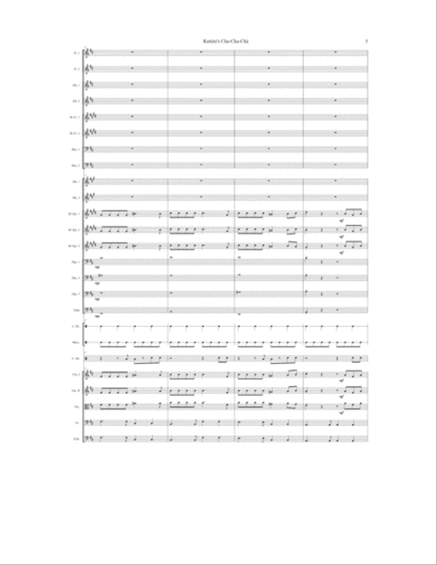 Kutútu's Cha-Cha-Chá Full Orchestra scores gallery preview page 6