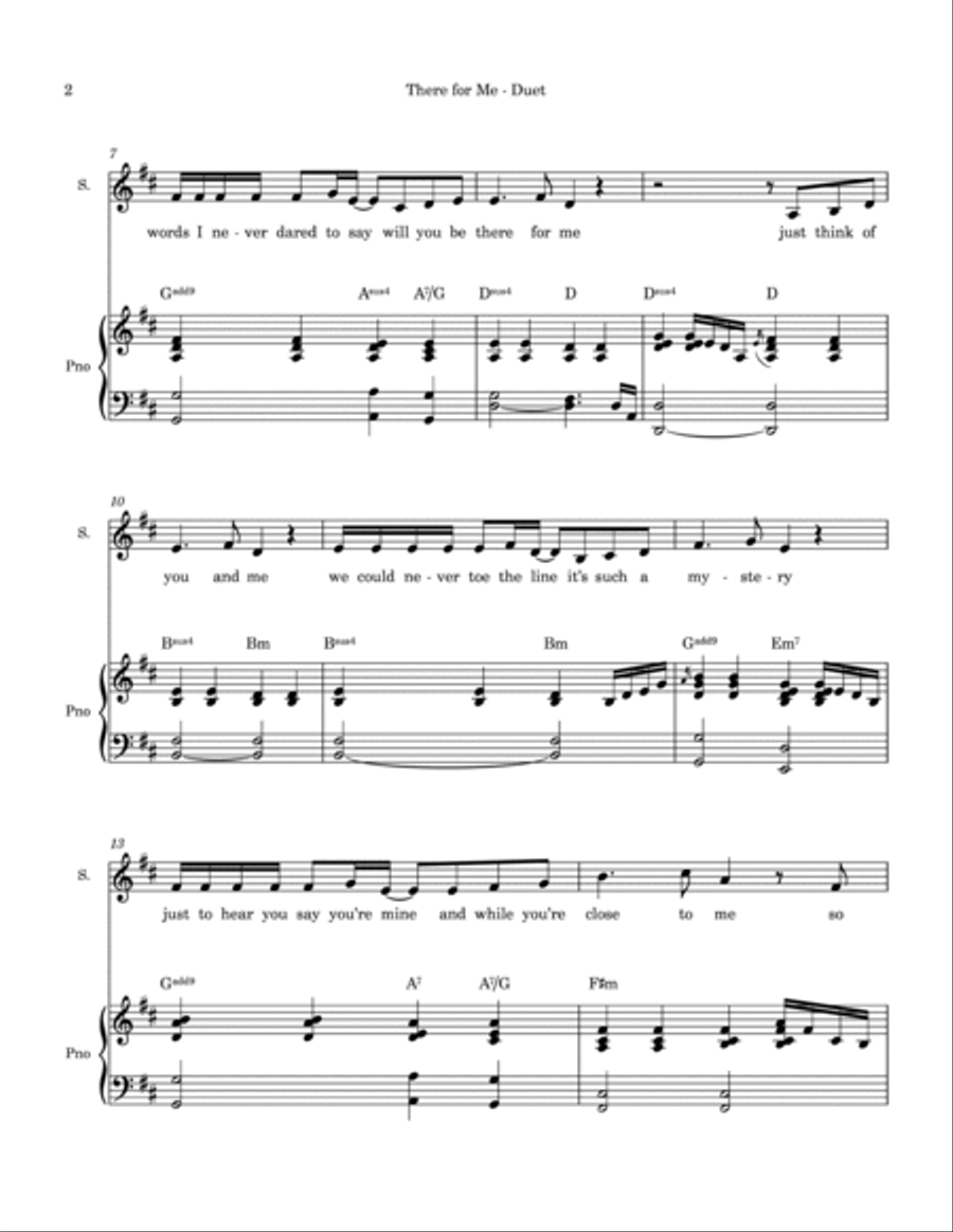 There For Me Voice scores gallery preview page 2