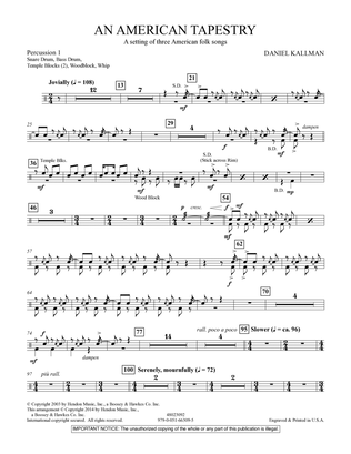 An American Tapestry (for Wind Ensemble) - Percussion 1