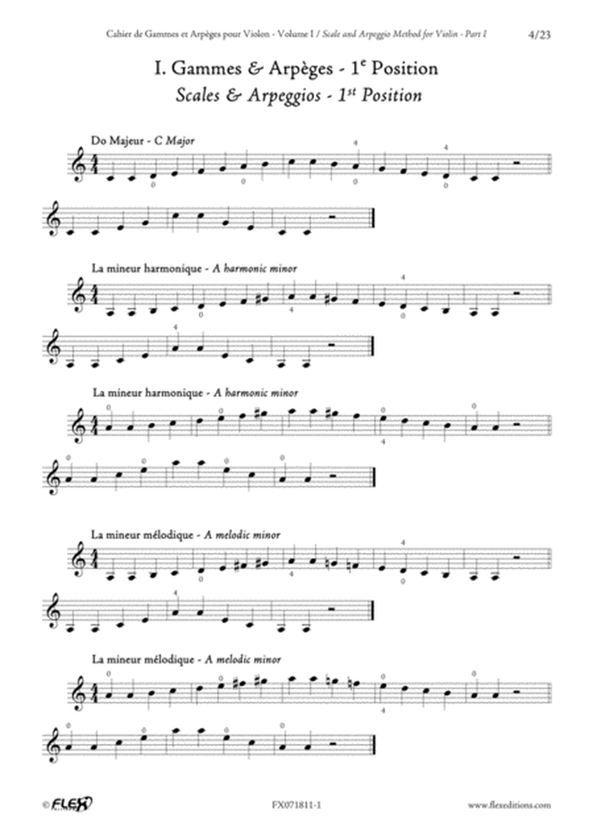 Scales and Arpeggios Method for Violin Part I - First Position