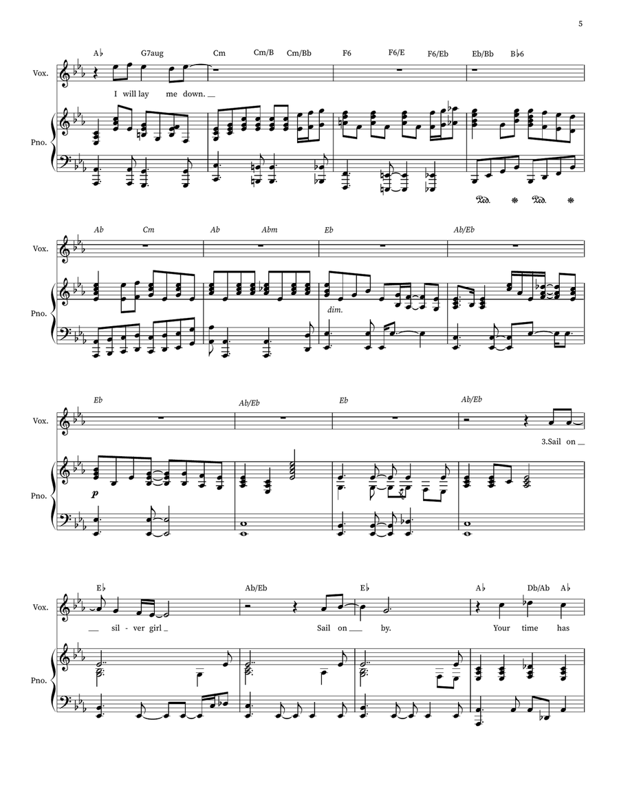 Bridge Over Troubled Water Voice scores gallery preview page 5