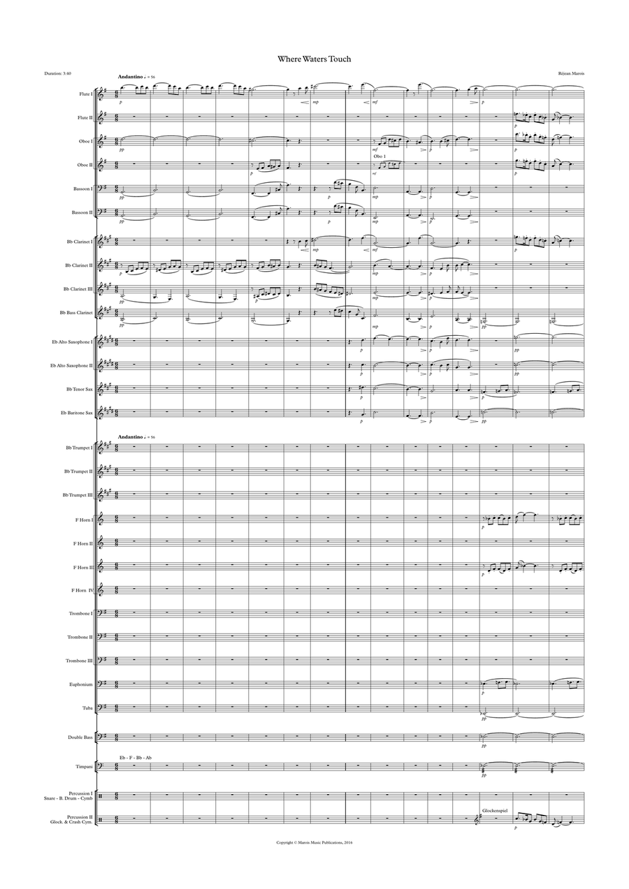 Where Waters Touch Where Waters Touch Concert Band scores gallery preview page 2