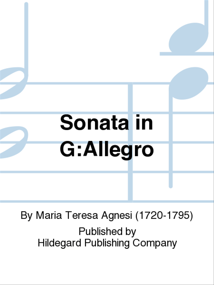 Sonata In G:Allegro Piano Solo scores gallery preview page 1