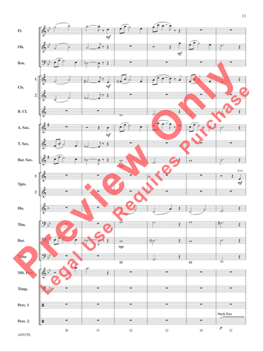 Transylvanian Lullaby Concert Band scores gallery preview page 28