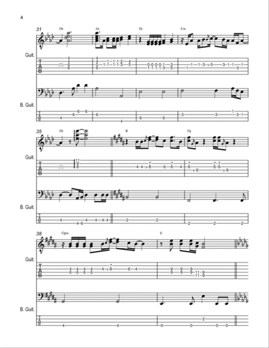 Amazed Guitar Solo scores gallery preview page 4