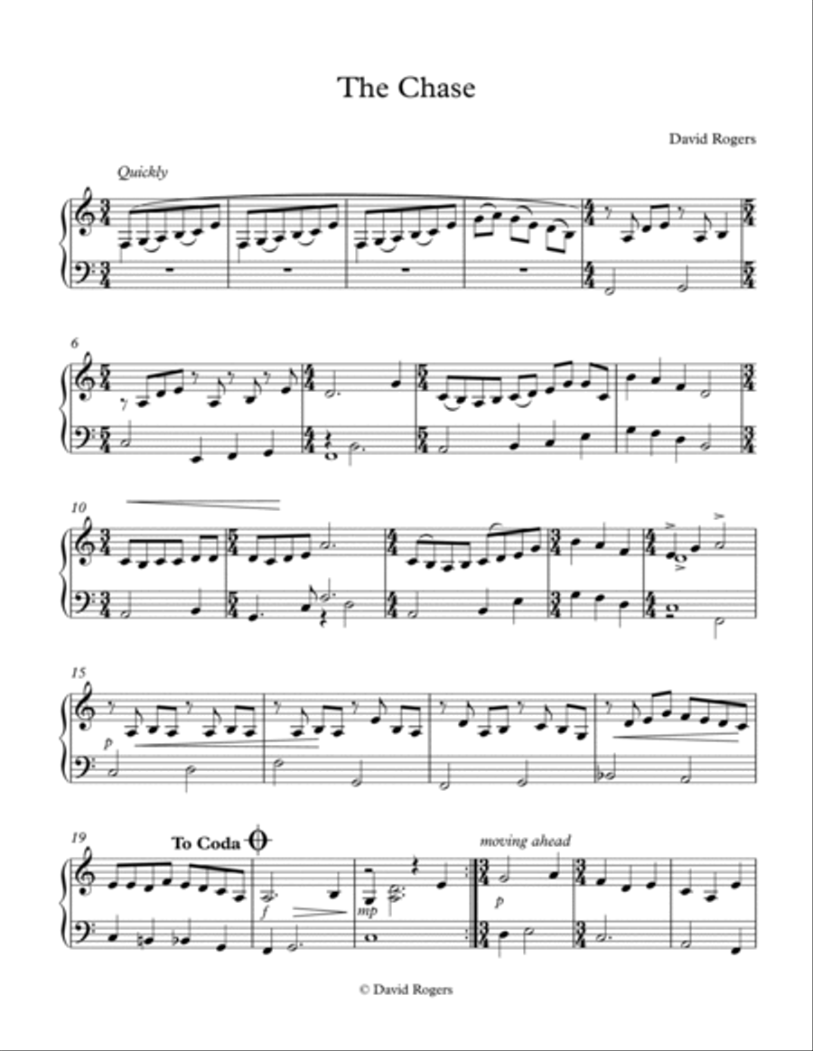 The Chase Piano Solo scores gallery preview page 1