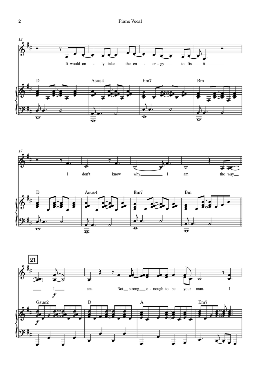 Not Strong Enough Divisi scores gallery preview page 2