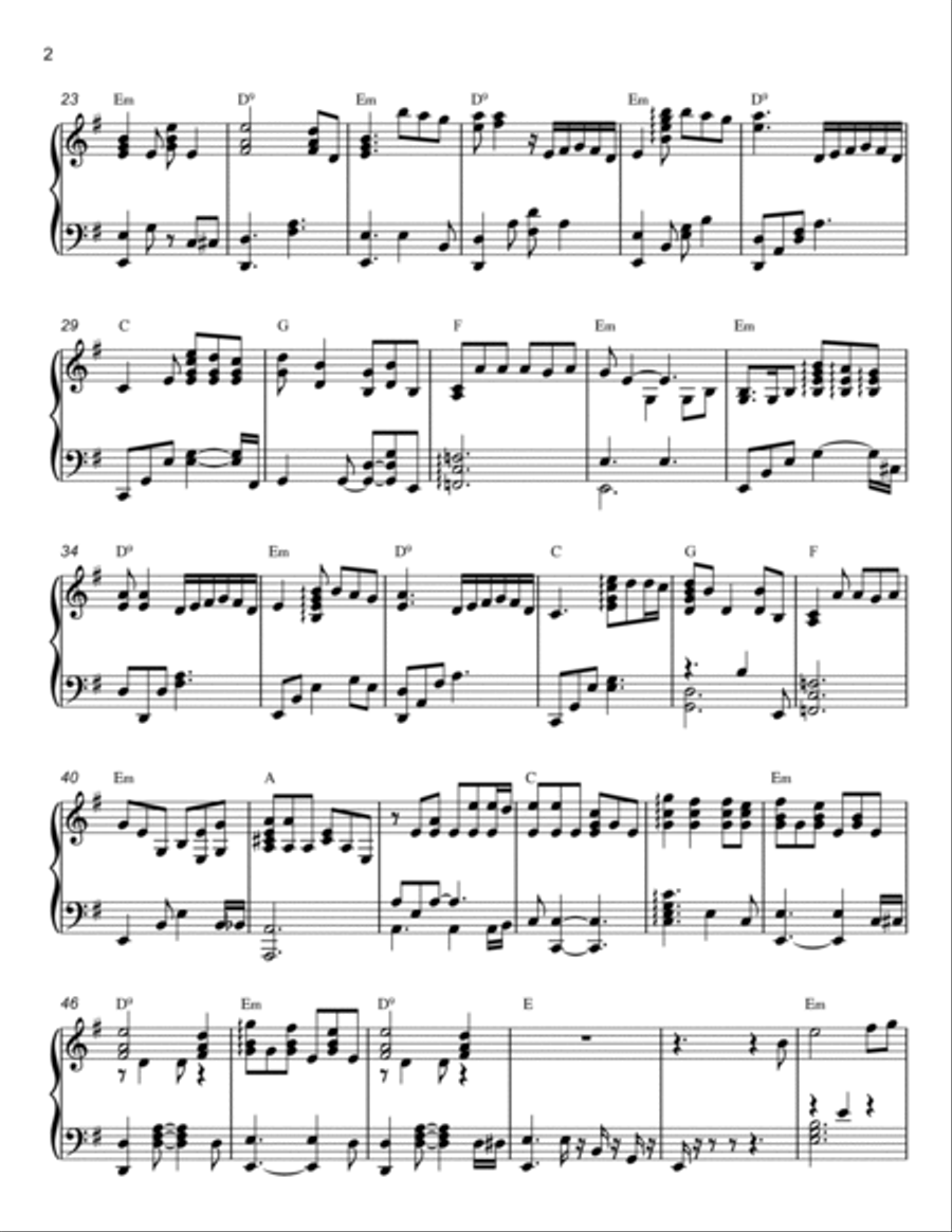 Nights In White Satin Piano Solo scores gallery preview page 2