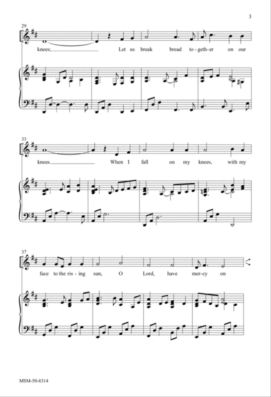 Let Us Break Bread Together 4-Part scores gallery preview page 4