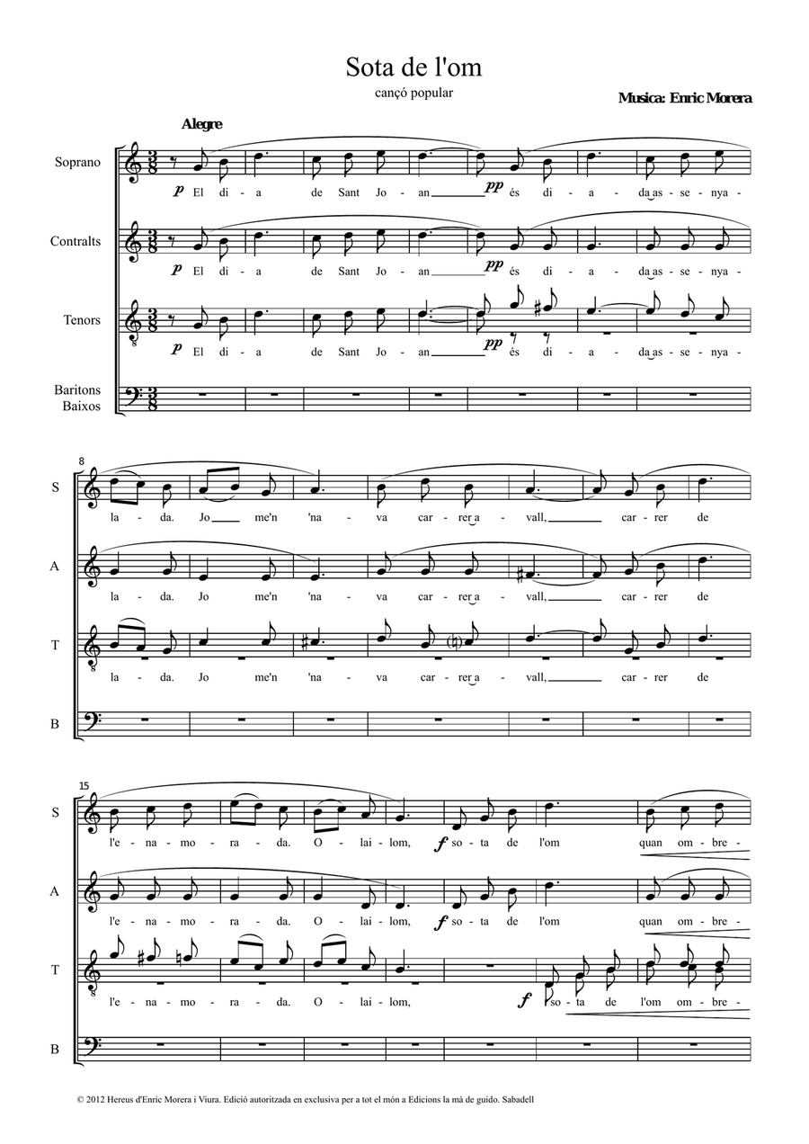 Sota de l'om 4-Part scores gallery preview page 5