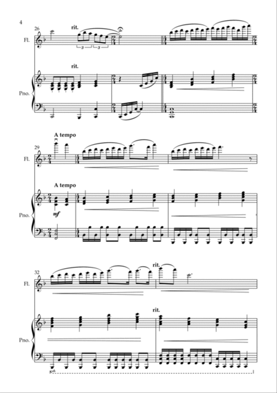 Con Te Partiro (time To Say Goodbye) Flute Solo scores gallery preview page 4