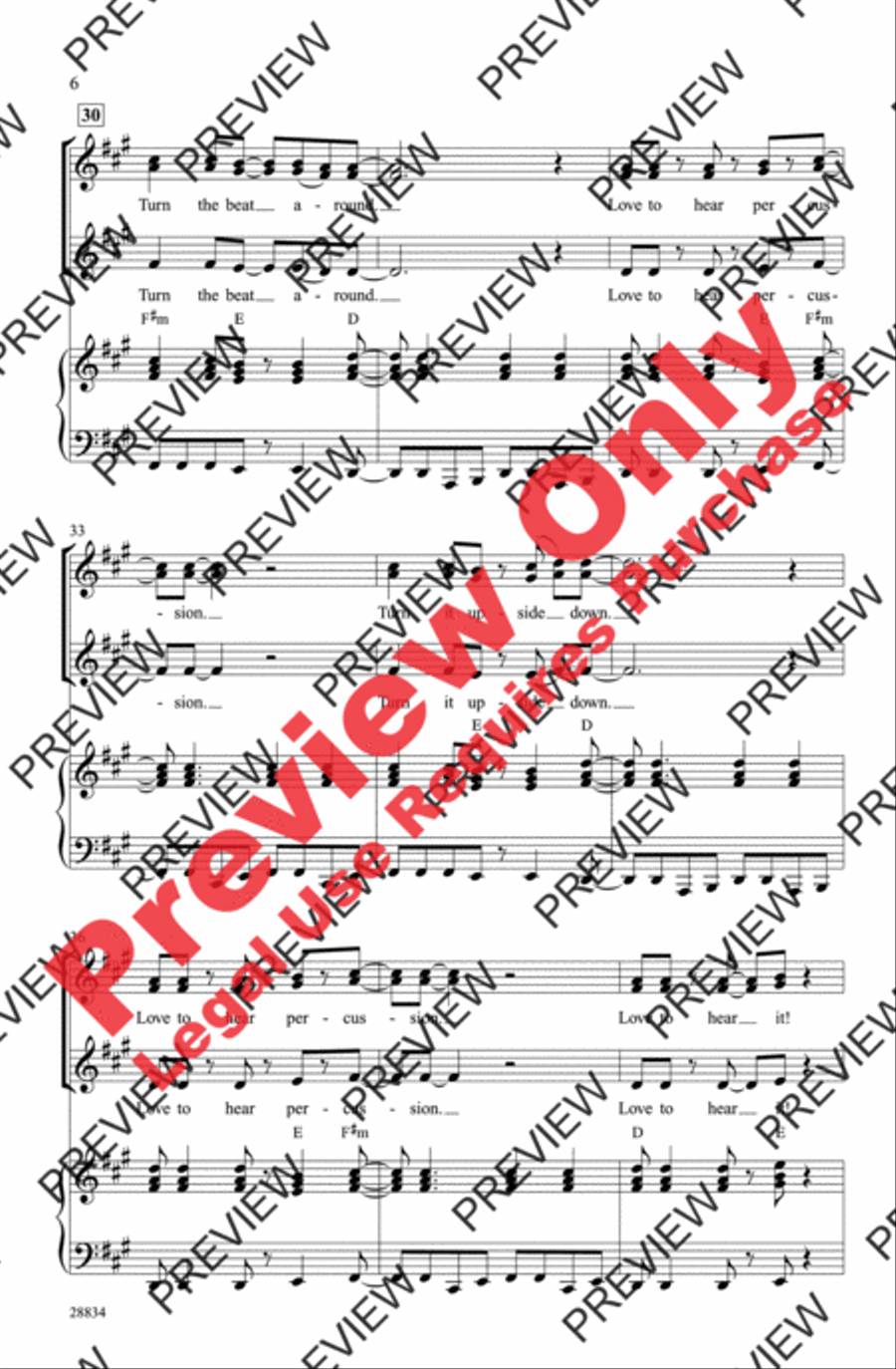 Turn the Beat Around Turn the Beat Around Women's Choir scores gallery preview page 6