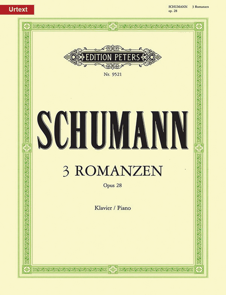 3 Romances Op. 28 Piano scores gallery preview page 1