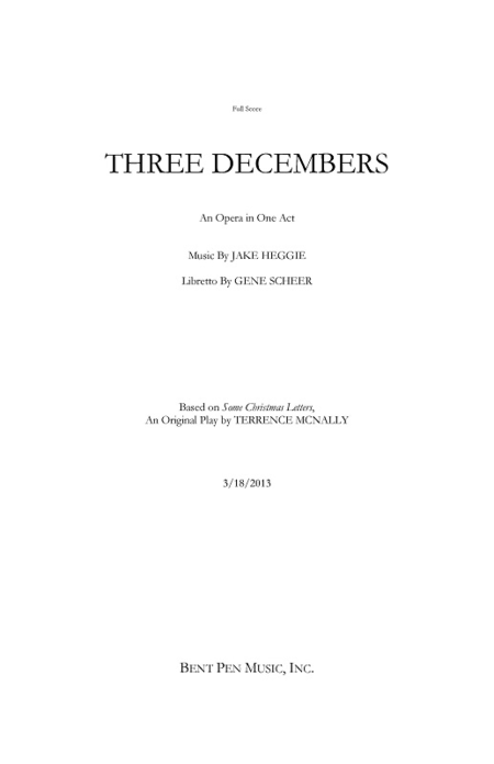 Three Decembers (full score)