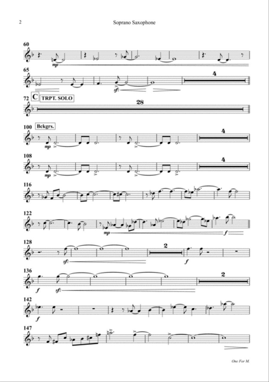 ONE FOR M Jazz Ensemble scores gallery preview page 2