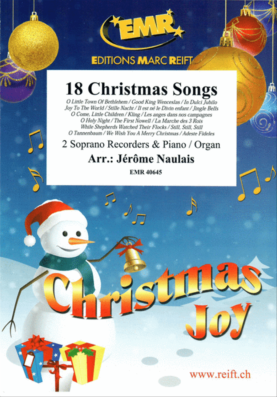 18 Christmas Songs 18 Christmas Songs Soprano Recorder scores gallery preview page 1