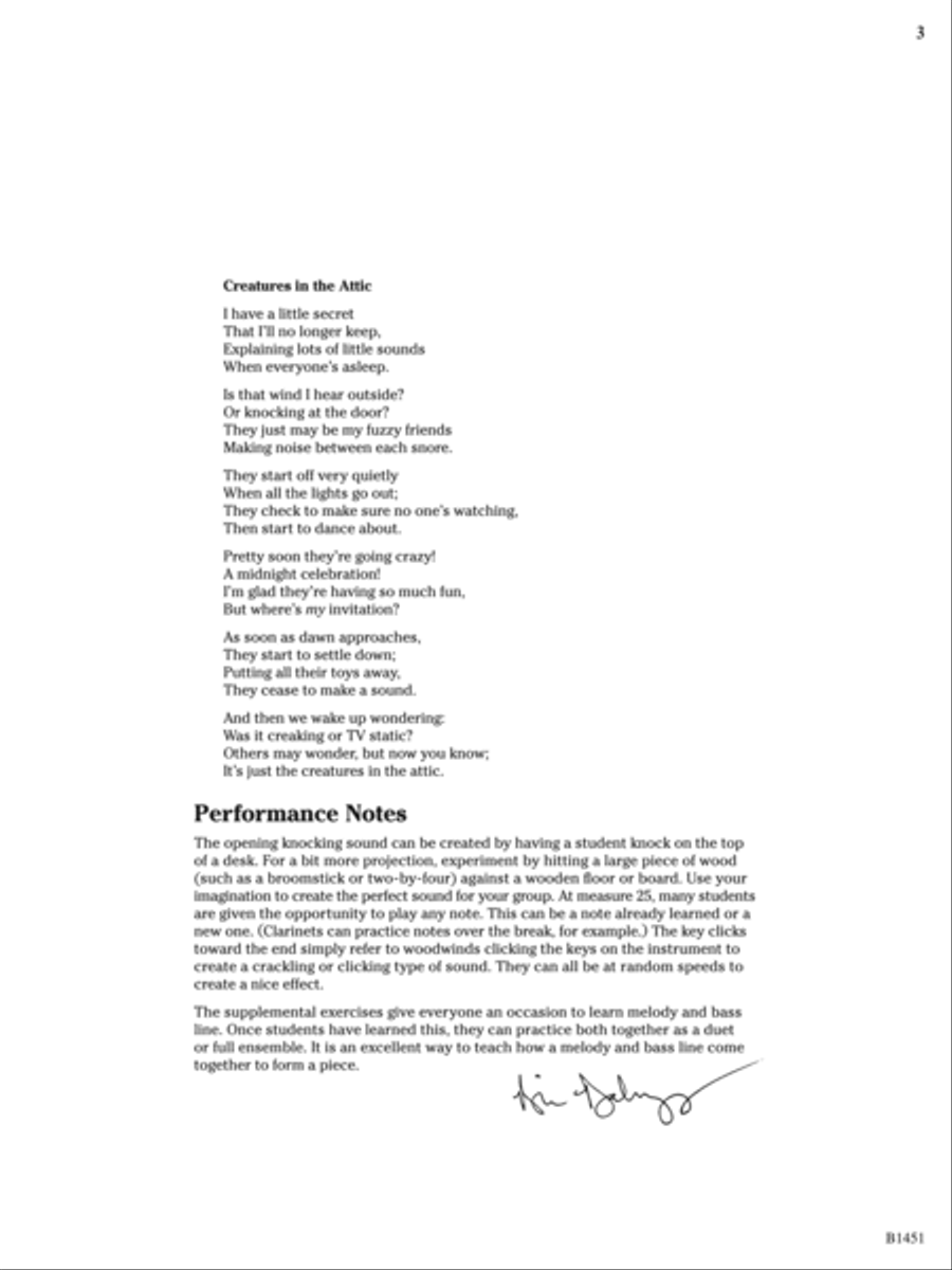 Creatures in the Attic: Score Concert Band scores gallery preview page 3