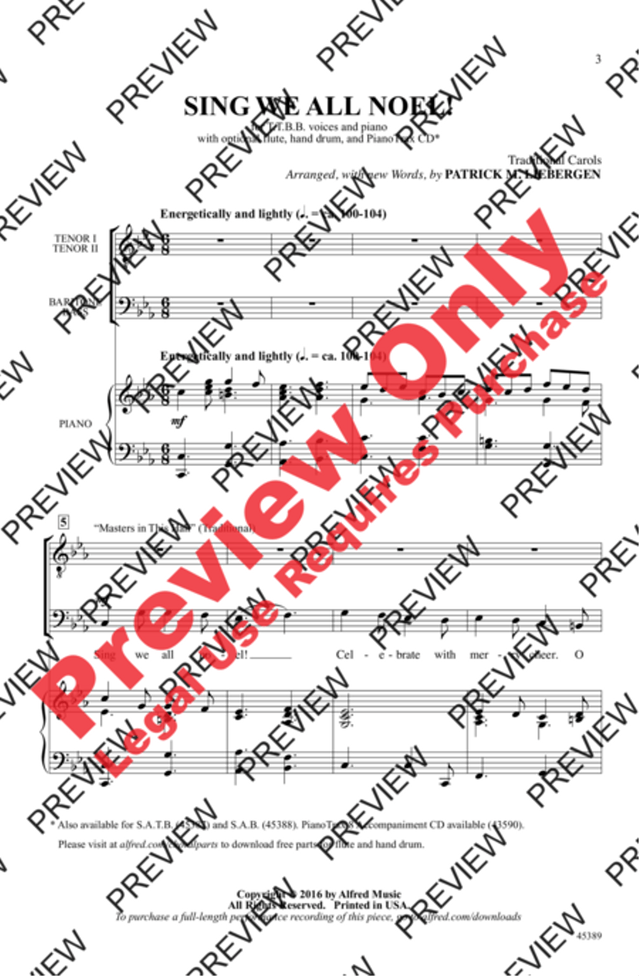 Sing We All Noel! Men's Choir scores gallery preview page 2