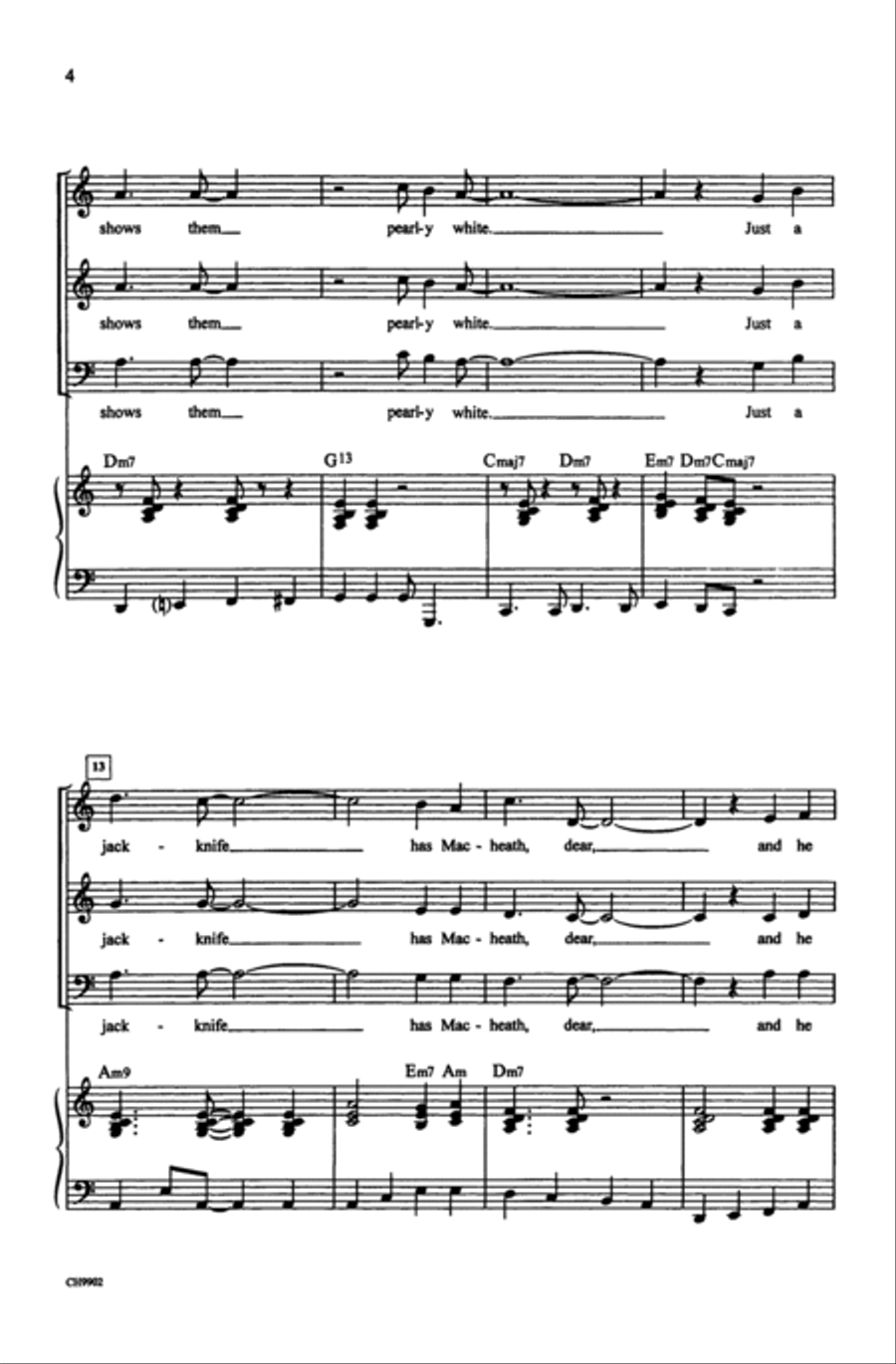 Mack the Knife 3-Part scores gallery preview page 3